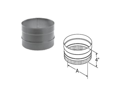 M&G DuraVent 7'' DuraBlack Stovetop Adapter - 1777 // 7DBK-AD