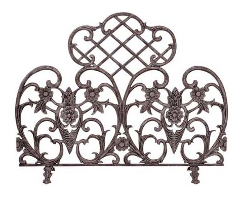 Uniflame Single Panel Bronze Finish Cast Aluminum Screen - S-5812