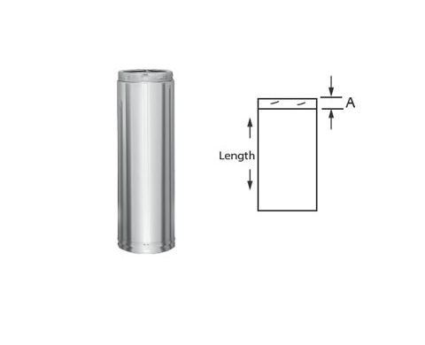 DuraVent 8 DuraTech Premium Pipe Length 48 - Stainless Steel Outer - 8DTP-48
