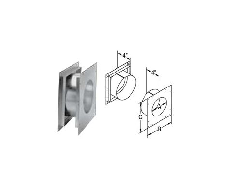 M&G DuraVent 5x8 DirectVent Pro Wall Thimble - Reduced - 58DVA-WTS // 58DVA-WTS
