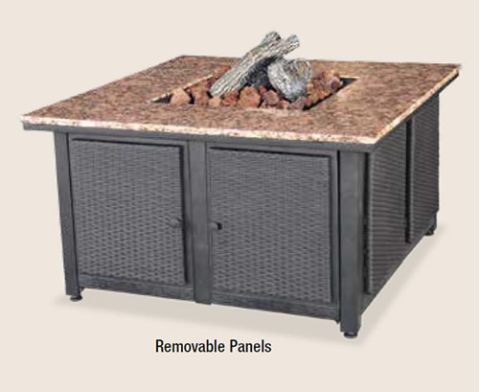 Uniflame LP Gas Outdoor Firebowl With Granite Mantel - GAD1200B