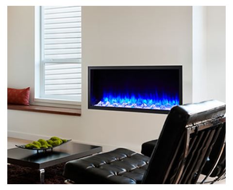 SimpliFire 43 Scion Clean Face Linear Electric Fireplace - SF-SC43-BK