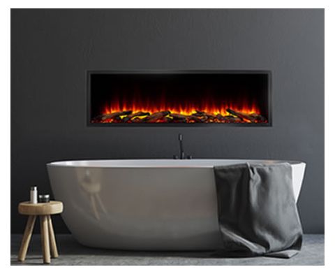 SimpliFire 55 Scion Clean Face Linear Electric Fireplace - SF-SC55-BK