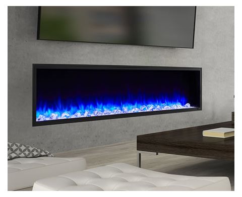 SimpliFire 78 Scion Clean Face Linear Electric Fireplace - SF-SC78-BK