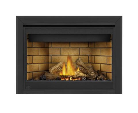 Flame in fireplace