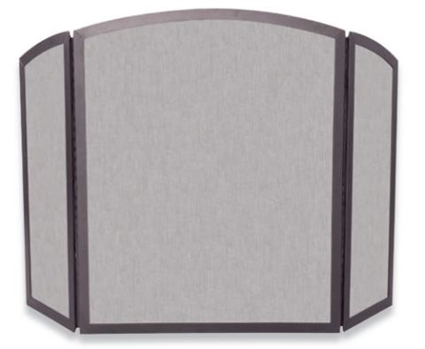 Uniflame 3 Fold Bronze Wrought Iron Screen with Continuous Arch