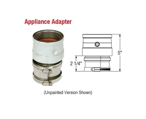 Selkirk 4 Ultimate Pellet Pipe Appliance Adapter - 824017 - 4UPP-AA