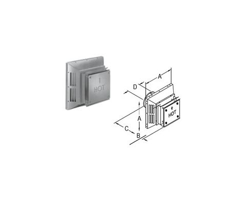 M&G DuraVent 5x8 DirectVent Pro Square Horizontal Termination Cap - Stainless Steel - 58DVA-HC-S // 58DVA-HC-S