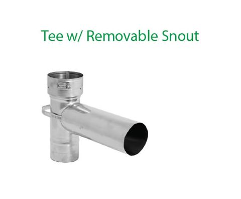 DuraVent 10 DuraFlex SS Tee with Snout - 10DFS-TRS