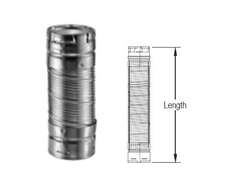 M&G DuraVent 5'' DuraConnect II 60'' Double-Wall Flex Connector - 5DV60DW // 5DV60DW
