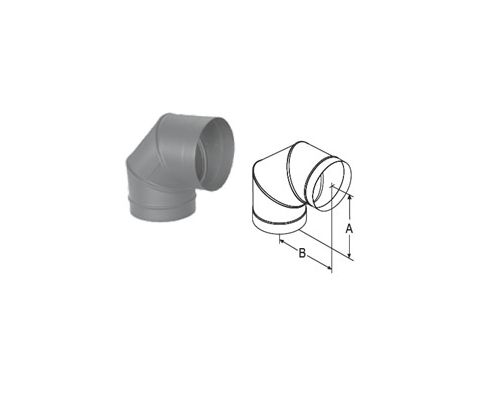 M&G DuraVent 10'' DuraBlack 90 Degree Elbow - 2090 // 10DBK-E90