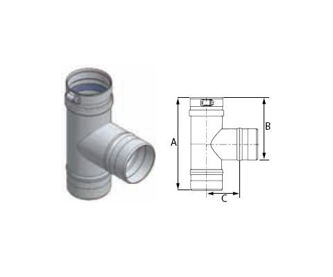 M&G DuraVent 20'' FasNSeal Standard Tee - FST20 // FST20