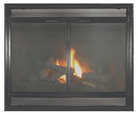 Thermo-Rite Direct-Vent Fireplace Accessory Mesh Door - Custom - DIRECT-VENT (Shown in Textured Black)