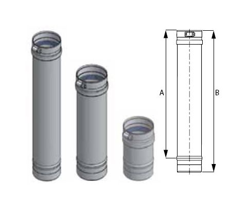 M&G DuraVent 4'' FasNSeal 12'' Vent Length - FSVL1204 // FSVL1204