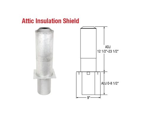 Selkirk 4 Ultimate Pellet Pipe Attic Insulation Shield - 824010 - 4UPP-AIS