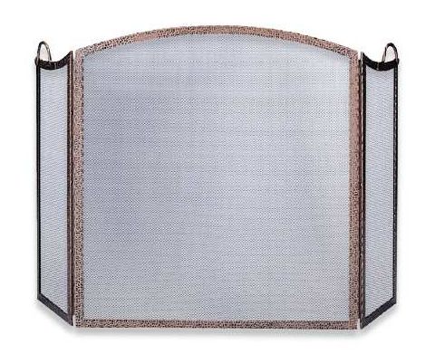 Uniflame 3 Fold Vintage Copper Embossed Arch Top Screen - S-1444