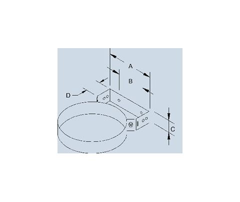 Security Chimneys 12'' SM Wall Band (Galvanized) - SM12BM2EF