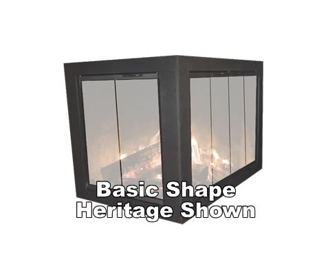 Thermo-Rite Classic Corner Unit Custom Glass Fireplace Door - CLASSIC-CORNER