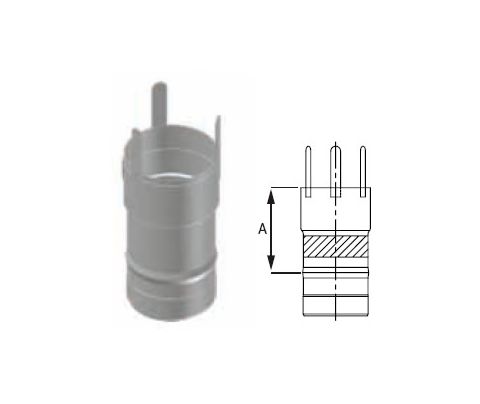 M&G DuraVent 3'' FasNSeal Slantfin Concept & New Yorker PVCG Series Termination Appliance Adapter - FSA-NYV3 // FSA-NYV3