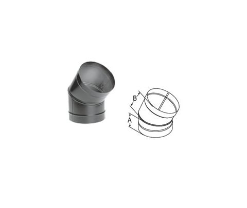 M&G DuraVent 10'' DuraBlack 45 Degree Elbow - 2045 // 10DBK-E45