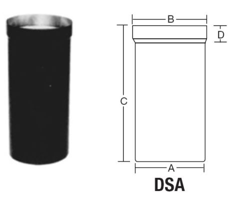 Selkirk MetalBest 6" Ultra-Temp Dripless Stove Pipe Adapter - 6T-DSA