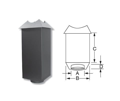 DuraVent 6 DuraTech Premium Reduce Clearance Square Support Insulated - 6DTP-RCS