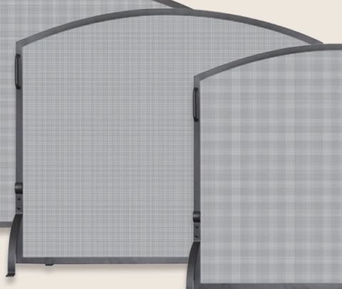Uniflame Single Panel Olde World Iron Arch Top Screen - Medium - S-1186