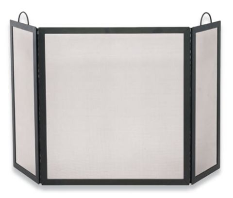 Uniflame 3 Fold Black Wrought Iron Medium Screen - S-1504