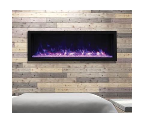 Remii 65 Tall Indoor or Outdoor Electric Built-In Fireplace - 102765-XT