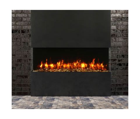 Amantii 60 Unit - 10 5/8 In Depth 3 Sided Glass Fireplace - 60-TRV-slim