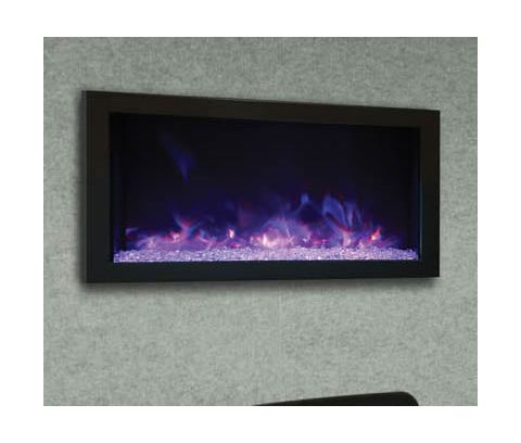 Amantii 30 Extra Slim Indoor Or Outdoor Electric Built-In Only Electric Fireplace - BI-30-XTRASLIM