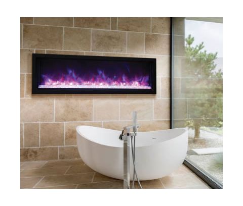 Amantii 60 Extra Slim Indoor Or Outdoor Electric Built-In Only Electric Fireplace - BI-60-XTRASLIM