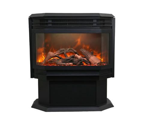 Sierra Flame 26 Free Stand Stand With 15 Piece Log Set And Sable Glass - FS-26-922