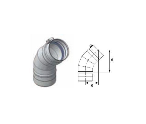 M&G DuraVent 7'' FasNSeal 45 Degree Elbow - FSELB4507 // FSELB4507