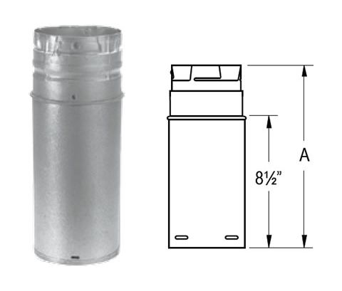 M&G DuraVent PelletVent Pro 18'' Pipe Extension - Galvalume - 4PVP-18A // 4PVP-18A