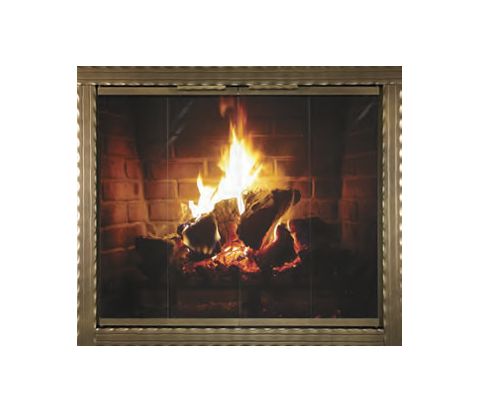 Thermo-Rite Roman Custom Glass Fireplace Door - Welded Steel - ROMAN (shown in Bronze)