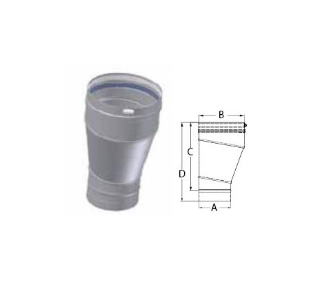M&G DuraVent FasNSeal 4'' x 5'' Eccentric Increaser - FS0405EI // FS0405EI