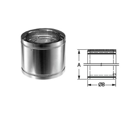 DuraVent 10 DuraChimney II 36 Length Pipe SS - 10DCA-36SS