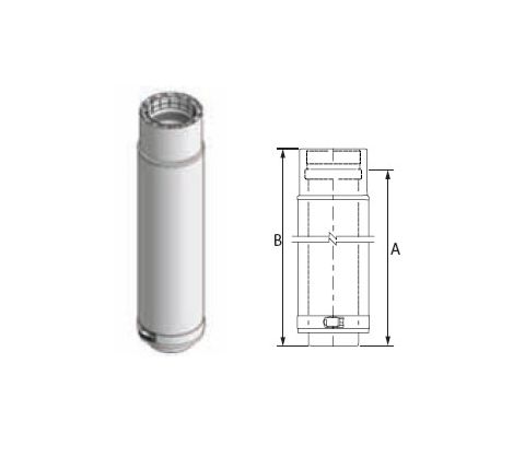 M&G DuraVent 6'' FasNSeal W2 Double Wall Adjustable Vent Length - W2-AVL6 // W2-AVL6