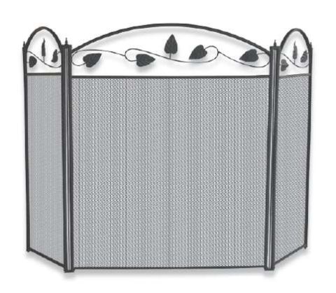 Uniflame 3 Fold Black Top Leaf Screen - S-1037