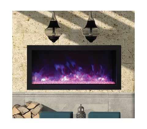 Remii 35 Extra Slim Indoor or Outdoor Electric Built-In Fireplace - 102735-XS