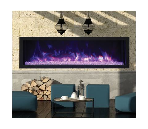 Remii 55 Extra Slim Indoor or Outdoor Electric Built-In Fireplace - 102755-XS