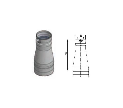 M&G DuraVent FasNSeal 5'' x 4'' Tapered Reducer - FS0504TR // FS0504TR