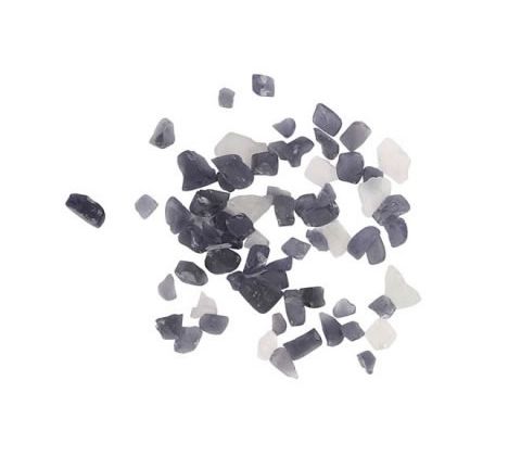 Amantii / Sierra Flame Fire Glass - Smokey Grey and White Fireglass - 5lbs | AMSF-GLASS-14