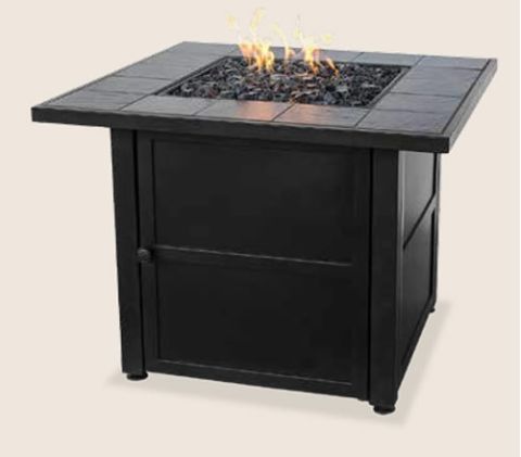 Uniflame LP Gas Outdoor Firebowl With Slate Tile Mantel - GAD1399SP