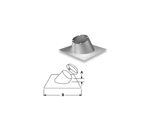 Security Chimneys 10'' Secure Temp ASHT Adjustable Roof Flashing 8/12- 12/12 - 10FBR