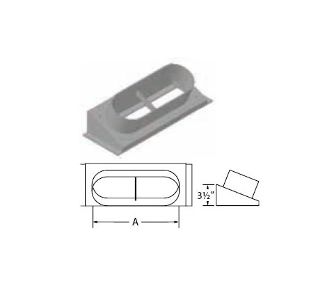 M&G DuraVent 11" Ventinox Oval Adjustable Insert Boot - ICO-8