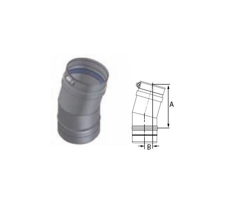 M&G DuraVent 3'' FasNSeal 15 Degree Elbow - FSELB1503 // FSELB1503