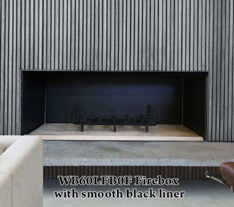 White Mountain Hearth Aspen Linear Wood Burning Firebox - SKU: WB60LFB0F