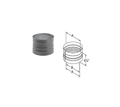 M&G DuraVent 10'' DuraBlack Double-Skirted Stovetop Adapter - 2072 // 10DBK-ADDB